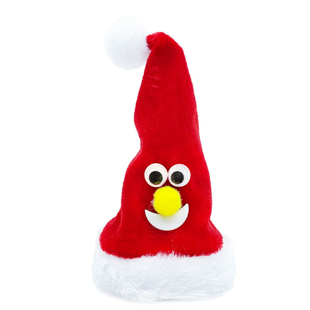 AYA MARKT Gorro de Navidad Bailarín, Gorro de Papá Noel Bailando con Música, Árbol de Navidad con Movimiento Divertido, Gorra Musical de Navidad Roja y Blanca, Gorro de Decoración de Navidad,para Regalos, Adorno de Casa,