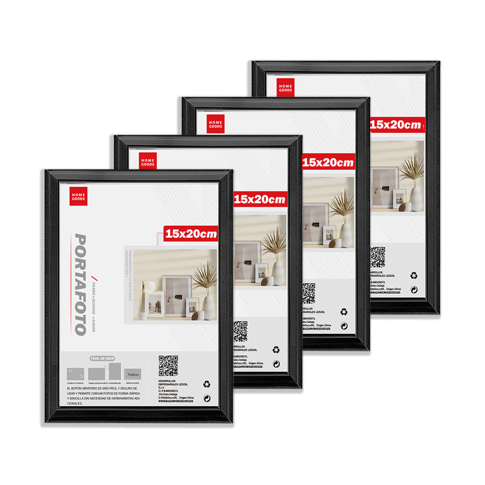 AYA MARKT PACK de Marcos de Fotos Negro, Marco de Madera Clasico, 2cm de Grosor, Cuadro de Mesa,Cuadro de Pared,Marcos de Mesa ideal para Fotos,Poster y Diplomas