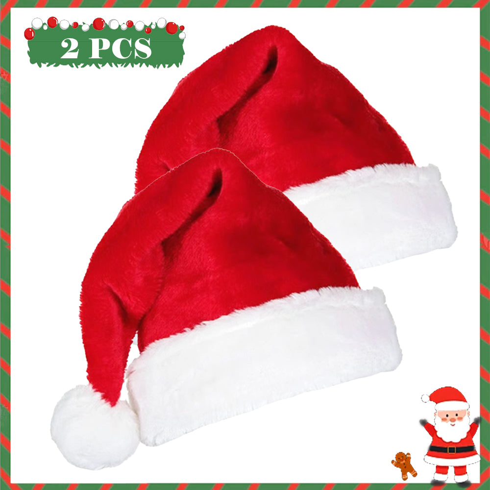 AYA MARKT Conjunto de Gorro de Navidad Papa Noel, Gorros Navideño y Sombreros de Santa Claus Tradicionales Rojos y Blanco.Gorros de Reno, Gorros de Árbol de Navidad con Cascabeles, Accesorios de Navidad para Niños y Adultos