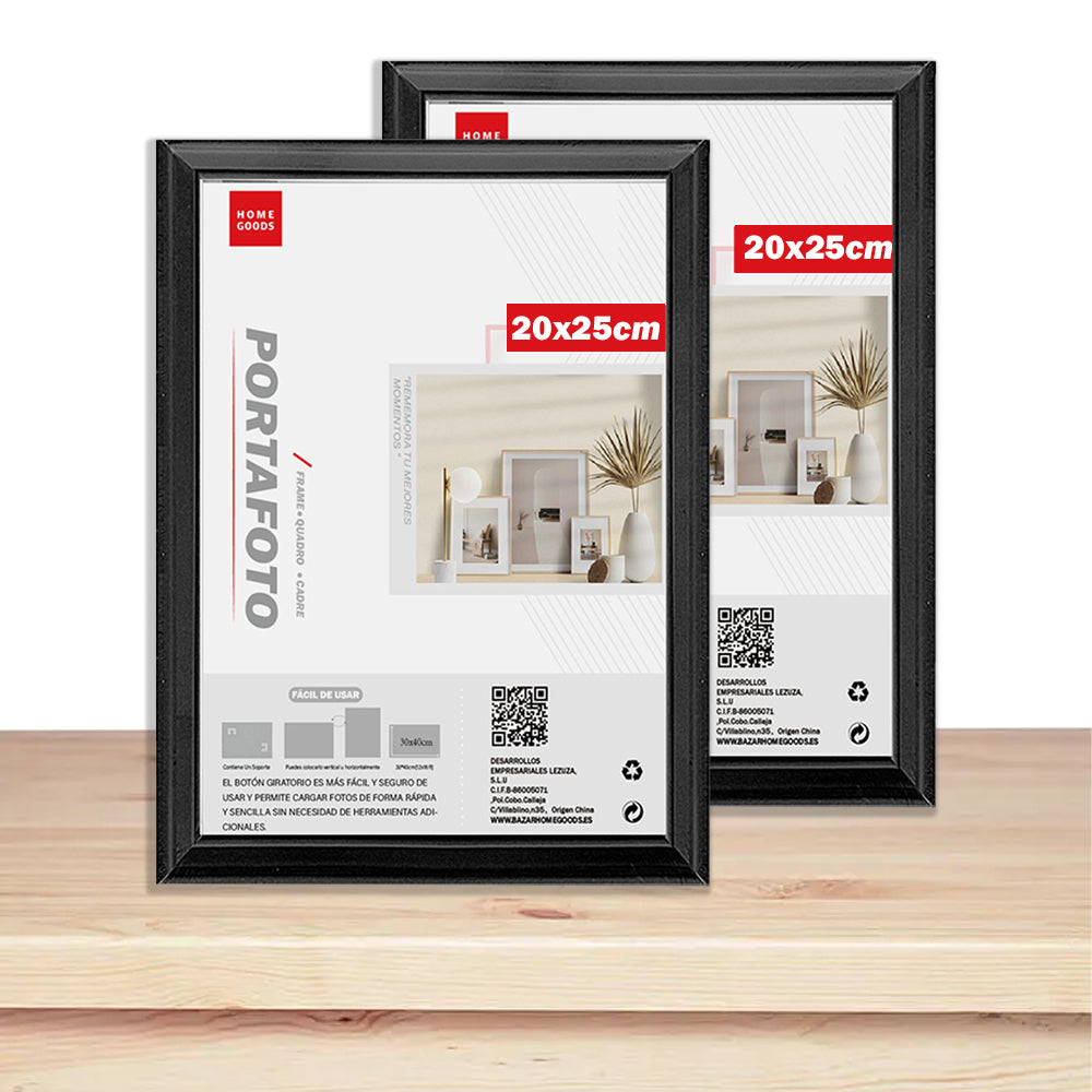 AYA MARKT PACK de Marcos de Fotos Negro, Marco de Madera Clasico, 2cm de Grosor, Cuadro de Mesa,Cuadro de Pared,Marcos de Mesa ideal para Fotos,Poster y Diplomas