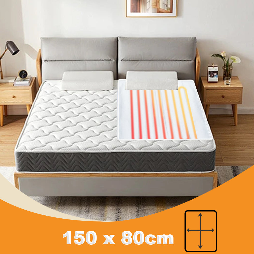AYA MARKT Calientacama Eléctrica, 150 x 80 cm, desconexión automática, protección contra sobrecalentamiento, 3 ajustes de temperatura, Calefacción bajo la cama, lavable adecuado para todos los colchones estándar