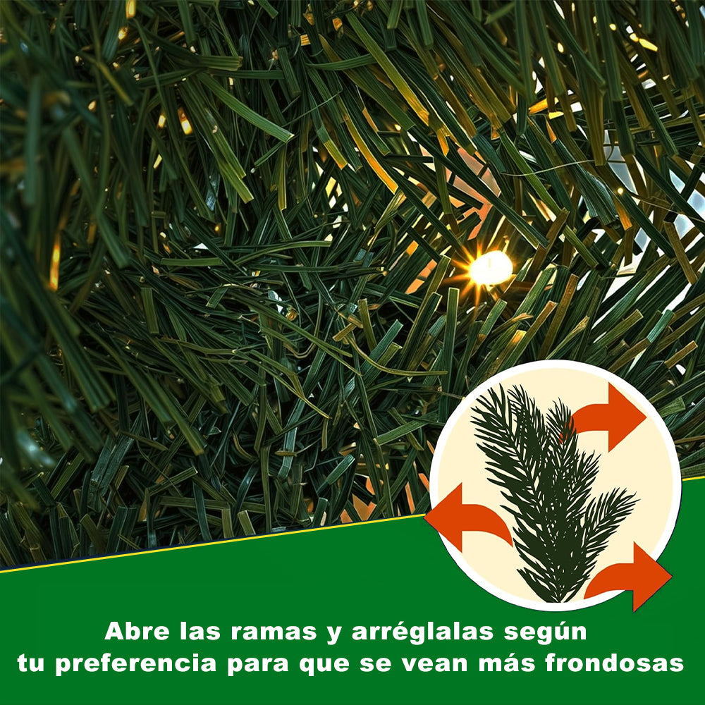 Guirnalda de Navidad Artificial, 2.7m PVC Guirnalda de Abeto Guirnalda de Pino Frondoso, Navidad Decoradas al Aire Libre de Interior para la Fiesta de Navidad Chimenea Escalera