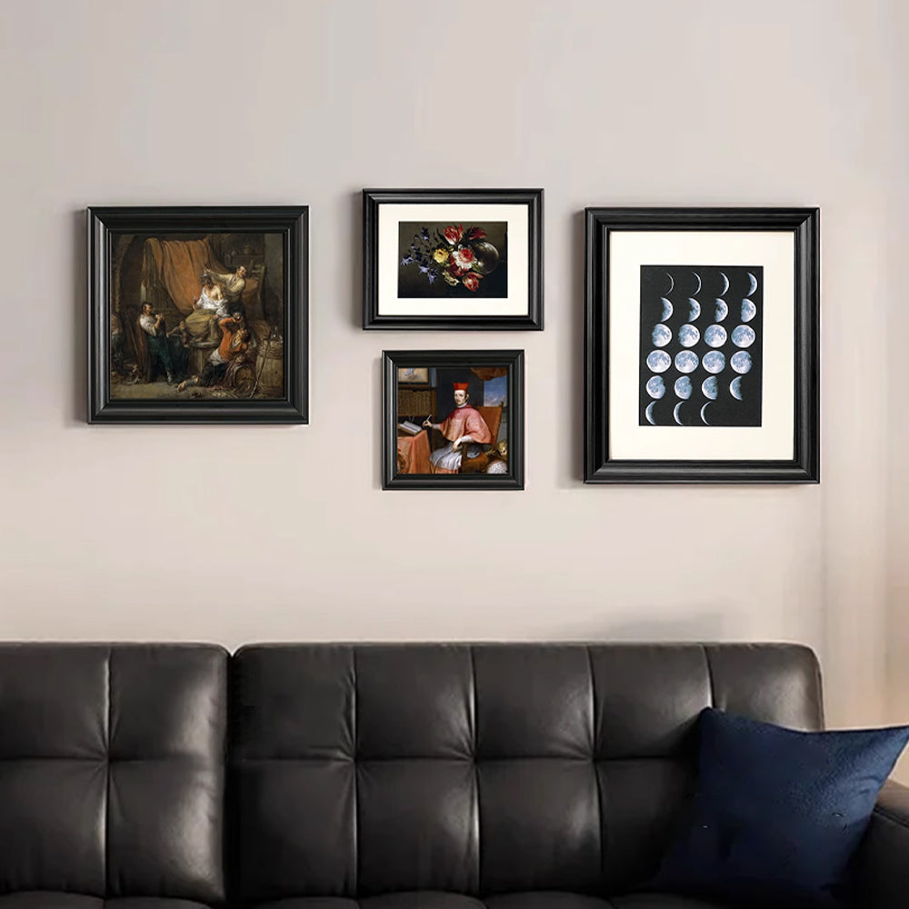 AYA MARKT PACK de Marcos de Fotos Negro, Marco de Madera Clasico, 2cm de Grosor, Cuadro de Mesa,Cuadro de Pared,Marcos de Mesa ideal para Fotos,Poster y Diplomas