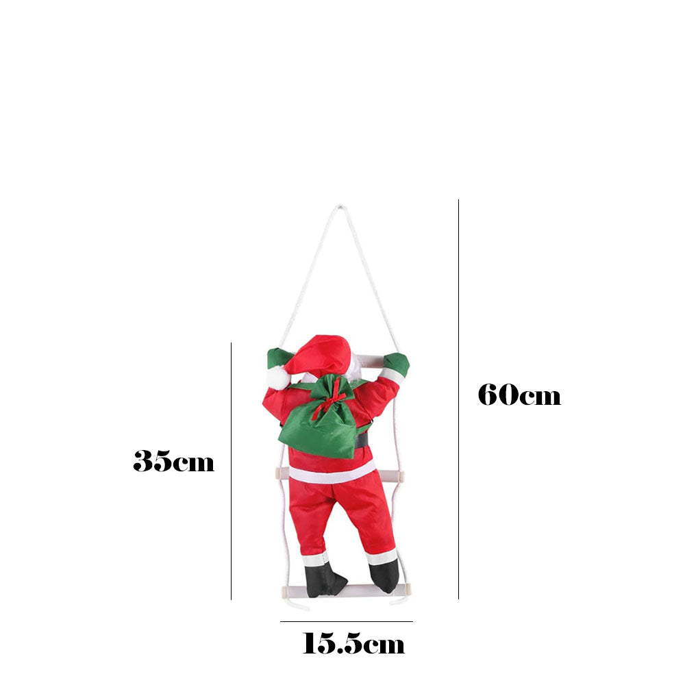 AYA MARKT Papá Noel Escalador, Santa Claus Colgante de Navidad de Papá Noel, Muñeco Colgante, Escalera, Cuerda, Escalada, Árbol de Navidad, Decoración Colgante para árbol de Navidad, Decoración Navidad Interior y Exterior, Adorno Colgante de Ventana