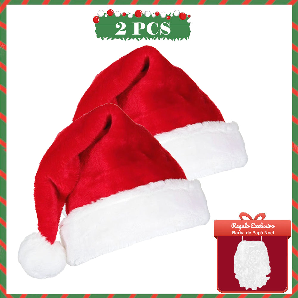 AYA MARKT Conjunto de Gorro de Navidad Papa Noel, Gorros Navideño y Sombreros de Santa Claus Tradicionales Rojos y Blanco.Gorros de Reno, Gorros de Árbol de Navidad con Cascabeles, Accesorios de Navidad para Niños y Adultos