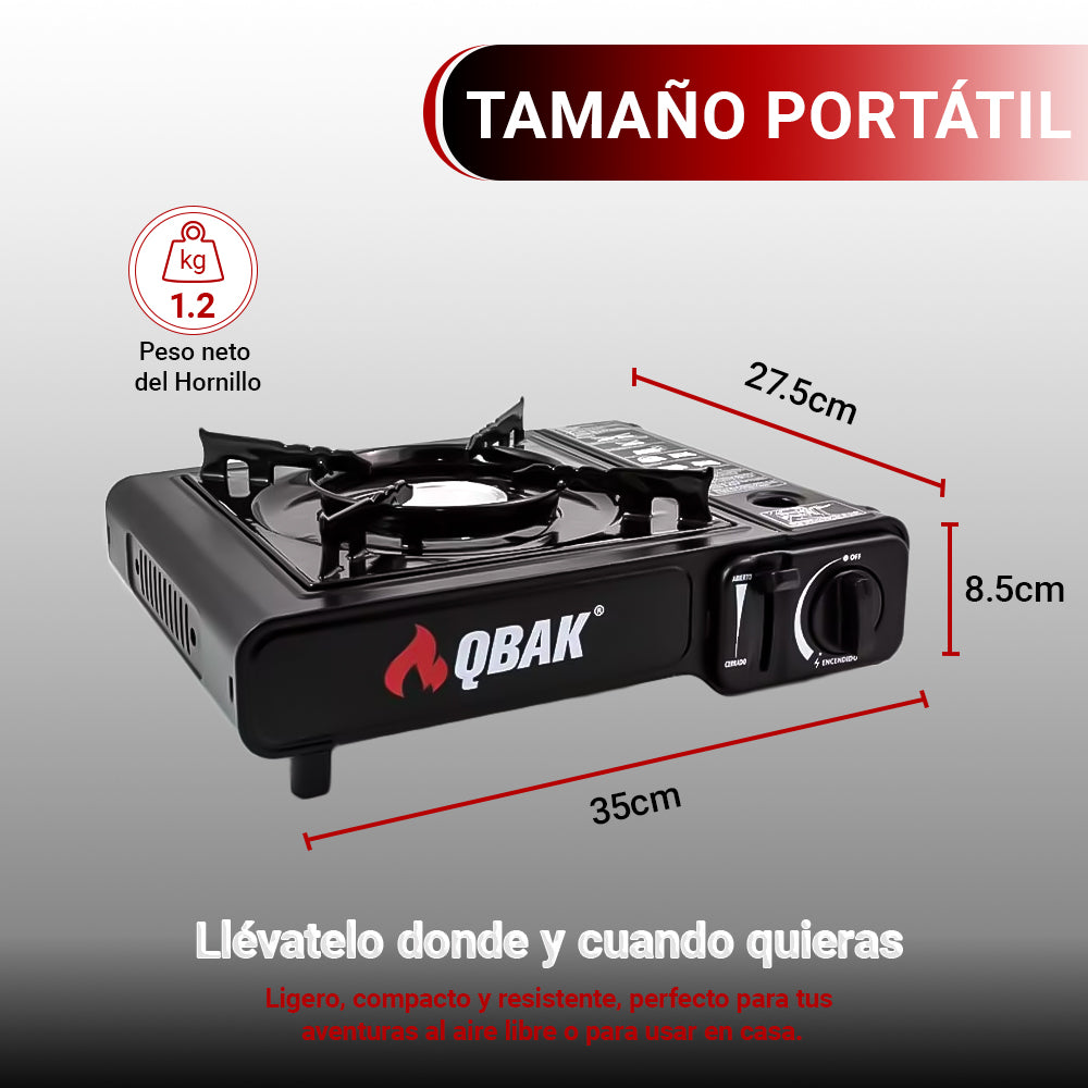 AYA MARKT Estufa de Gas Portátil, Hornillo De Butano Individual Potencia, Cocina Portátil, 2,2 kW Potencia, Ligero y Fácil de usar, con Maletín De Almacenaje