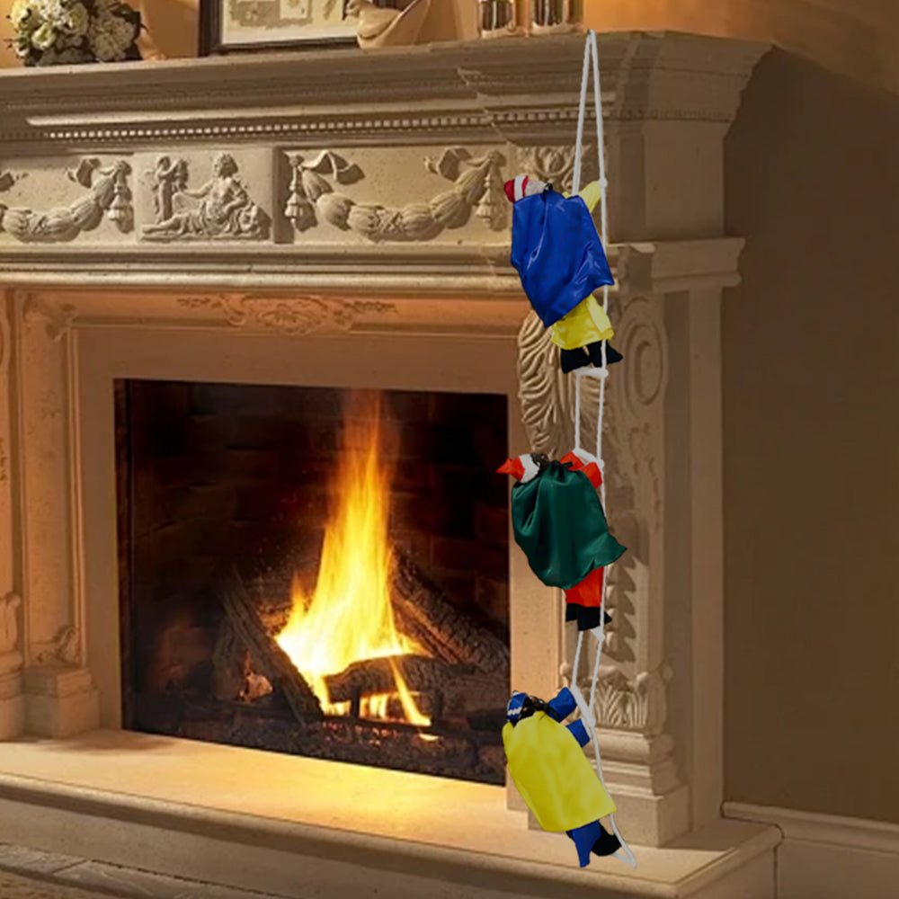 AYA MARKT Reyes Escalando Escalera de Escalada para Papá Noel Santa Claus Escalera de Escalada Muñeca Escalera de Reyes Magos Christmas Climbing Santa Decoración de Adornos de Interior/Exterior