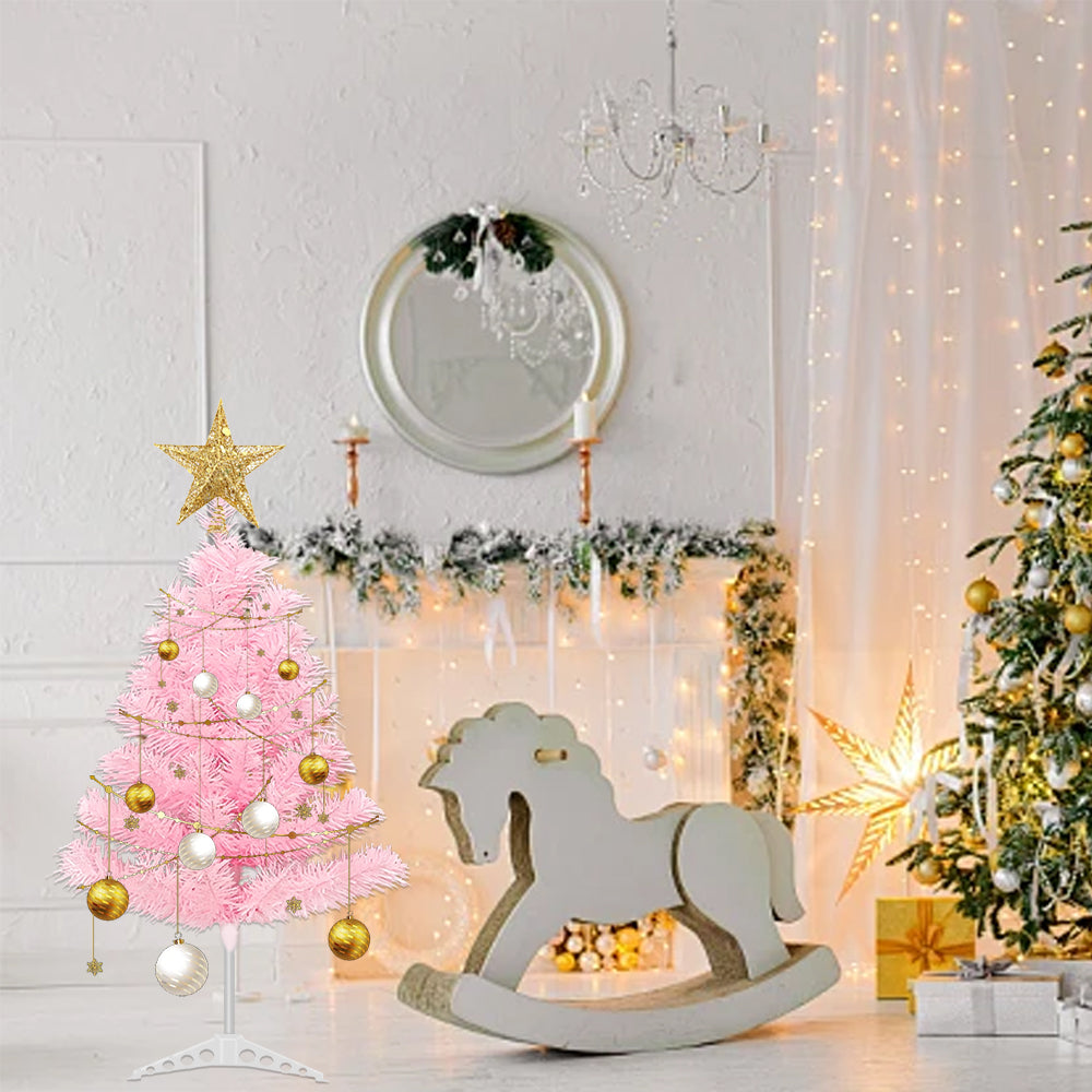 AYA MARKT Árbol de Navidad Rosa, Artificial Abeto, Hoja Espumillón Rosa, Árbol de Navidad 60-180cm, Árbol de Navidad Rosa, Árbol de Navidad Plegable,Montaje Fácil
