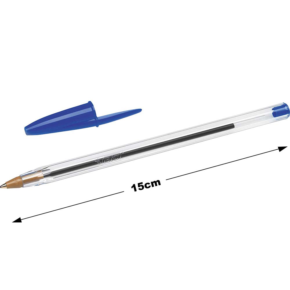 BIC Cristal Bolígrafo 3 Colores Clásico, Punta Media 1.0 mm, Bolígrafos BIC Originales, Material Escolar y Oficina, Caja de 50 Unidades