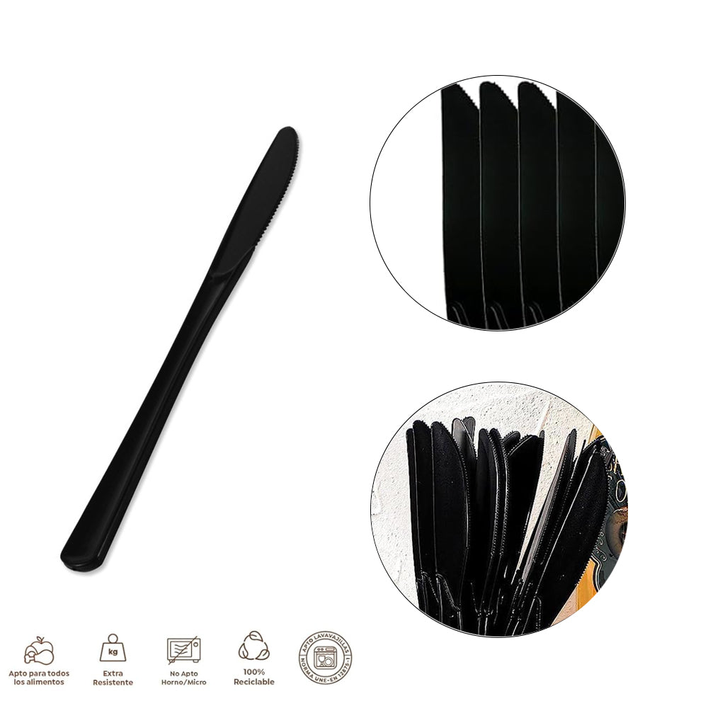1751R CUCHILLO 20CM NEGRO ALTA CALIDAD R