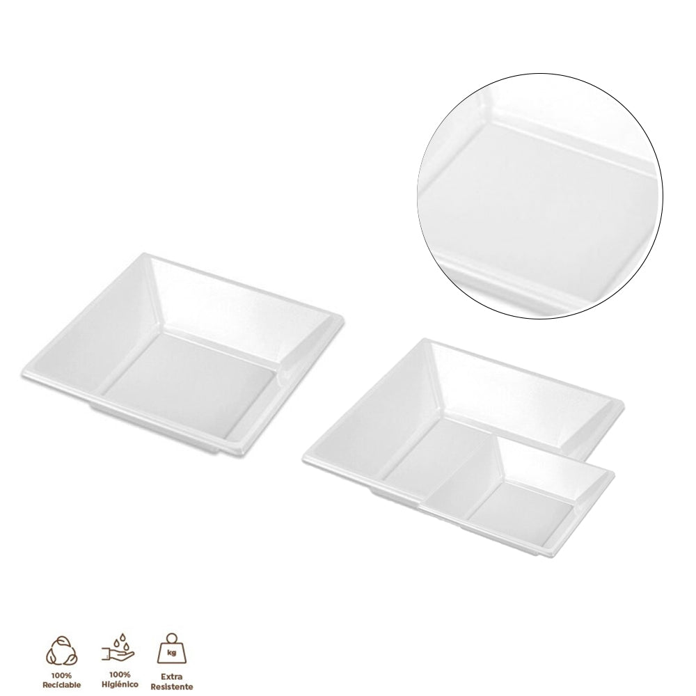 1016R PLATO HONDO CUAD.17X17CM 6UDS REUT