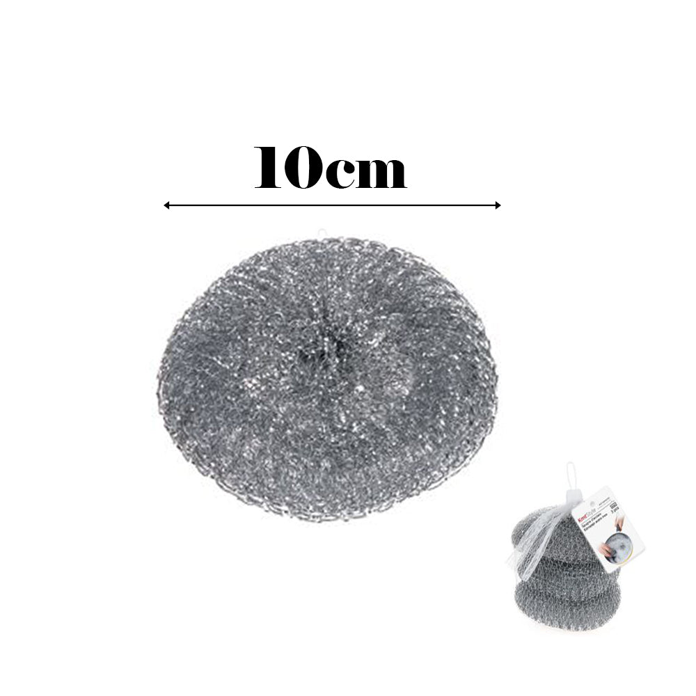 ESTROPAJO ACERO INOX.3PCS 10CM