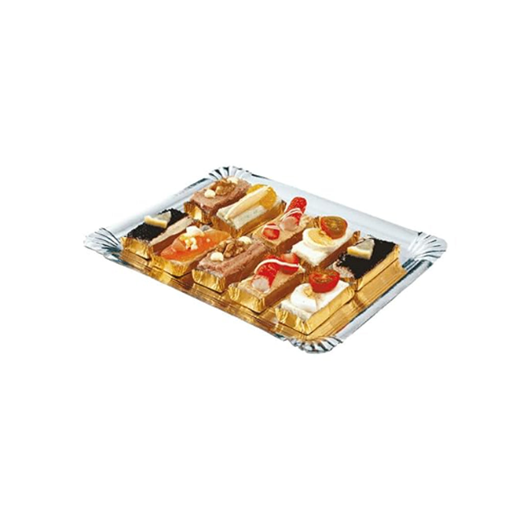 3033 BANDEJA CARTON BLONDA PLATA 25X34CM