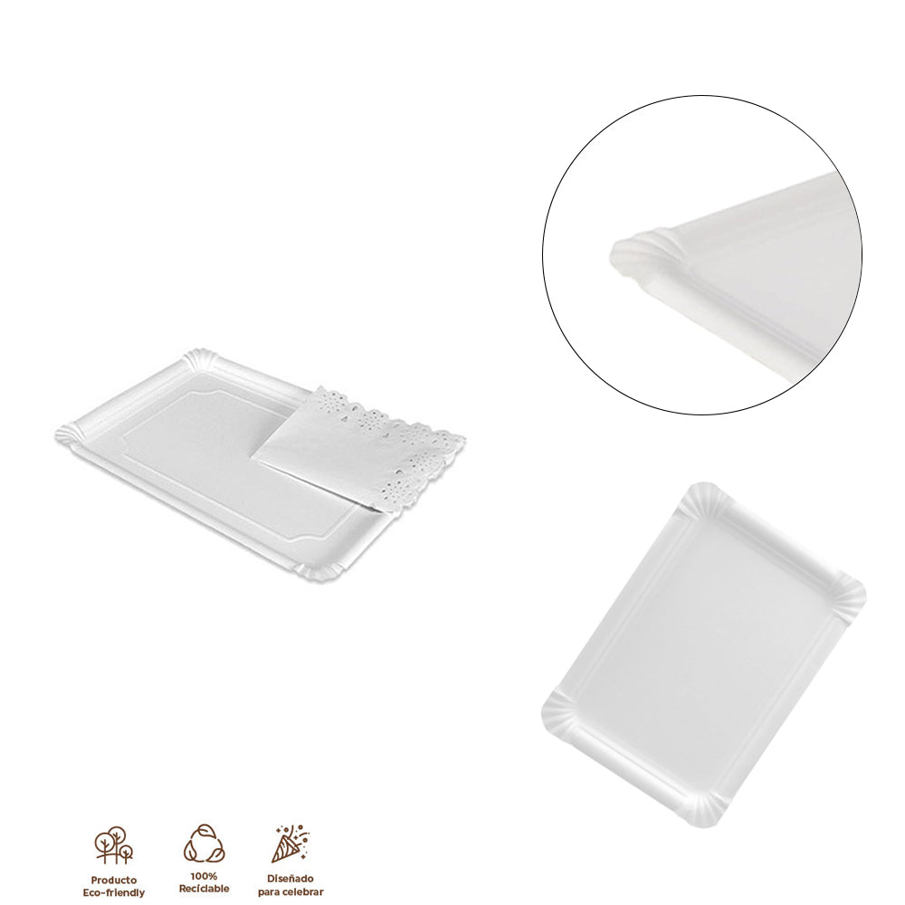 3037 BANDEJA 34X42CM CARTON BLONDA BLANC