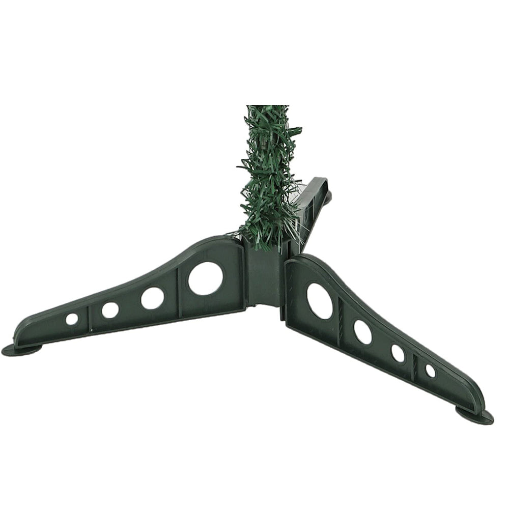 Árbol de Navidad Artificial 60-210cm, Abeto de Hoja Espumillón, Fácil de Montar Arboles Con Soporte Metálico